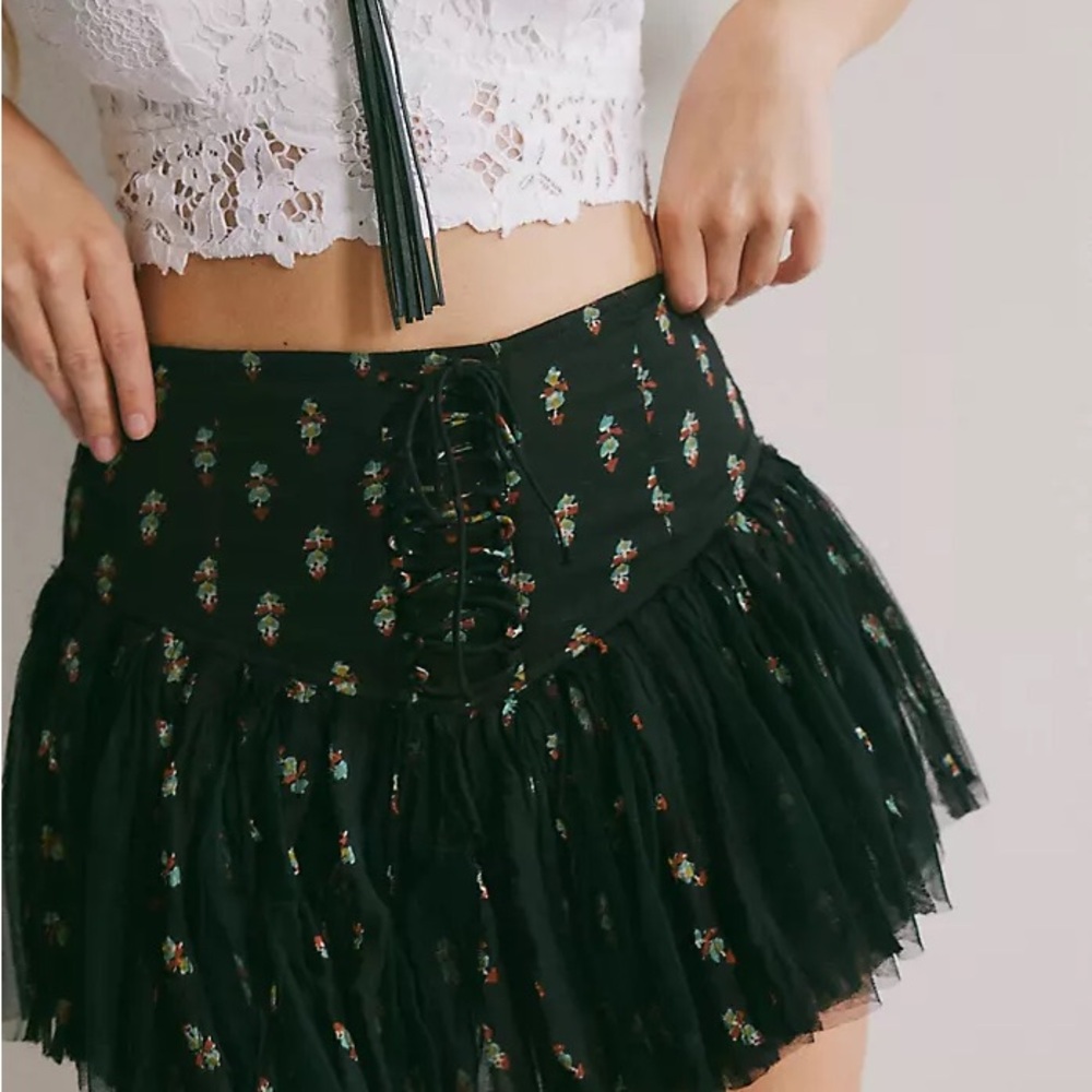 Free People Blossom Floral Mini Skort